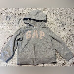 GAP Kids Gray Hoodie with Pink Logo